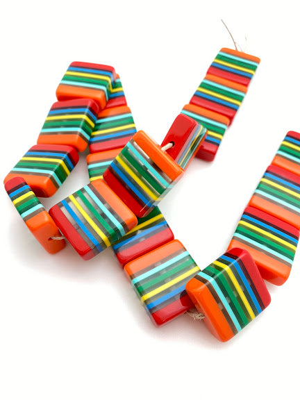 Layered Square 25mm Multi