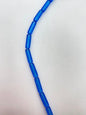 Vintage Glass Tube 18x5mm Sapphire Matte