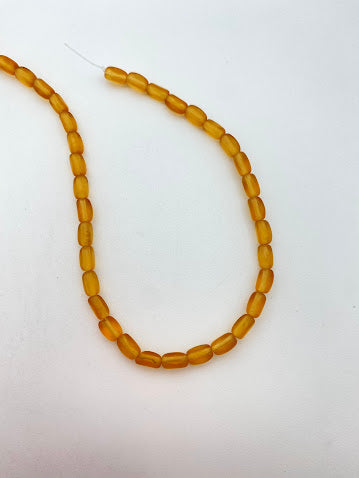 Vintage Glass 3 Sided Oval Topaz Matte - VBE-0621-E