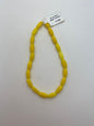 Vintage Glass 4 sided oval 8x4mm Lemon yellow - VBE-0688-E