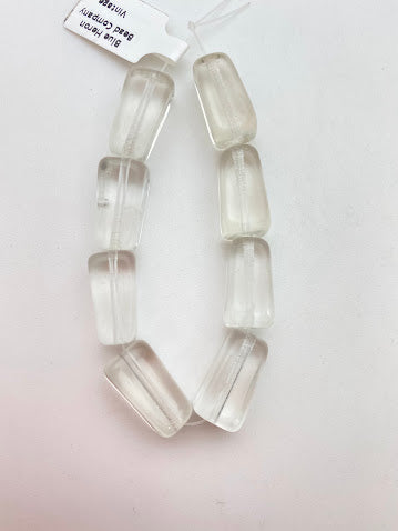 Vintage Glass 4 sided 16x12mm Clear