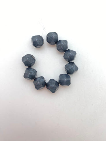 Faceted 10mm Black Diamond