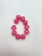 Faceted Satin Glow 12mm Fuchsia