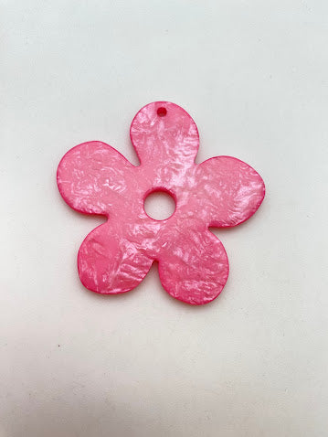 Flower Pendant 55mm Hot Pink