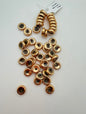 Vintage Glass Rondelle 10mm Gold