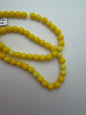Vintage Glass Round 7mm Lemon Yellow