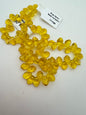 Vintage Glass Petal 7mm Bright Yellow