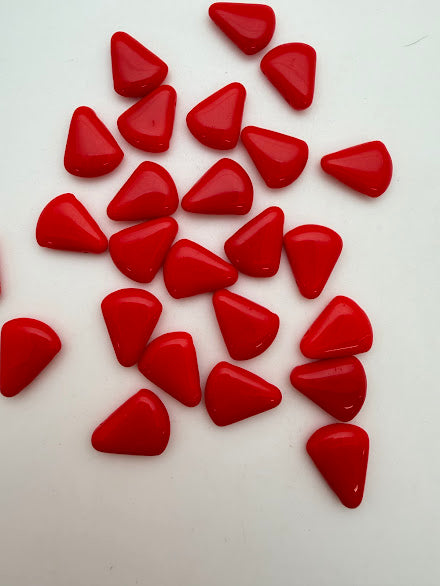 Vintage Glass Two Hole 16x14mm Siam