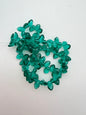 Vintage Glass Petal 7mm Teal