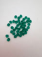 Vintage Glass Round Twist 6mm Teal