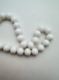 Vintage Glass Round 12mm White
