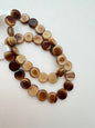 Vintage Glass Disk 8mm Two-tone Mocha