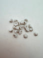 Vintage Glass Flower 6mm White