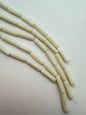 Vintage Glass Twisted Tube 15mm Eggshell