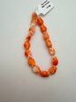 Vintage Glass Tulip 8mm Two-tone Orange