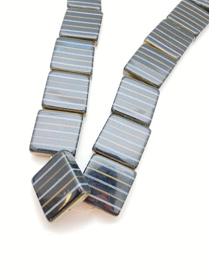 Layered Square 25mm Multi Black/bronze - IT-FY-0311-C