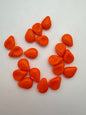Vintage Glass Petal 14mm Orange