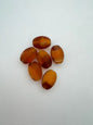 Vintage Glass Oval 18x14mm Topaz Matte