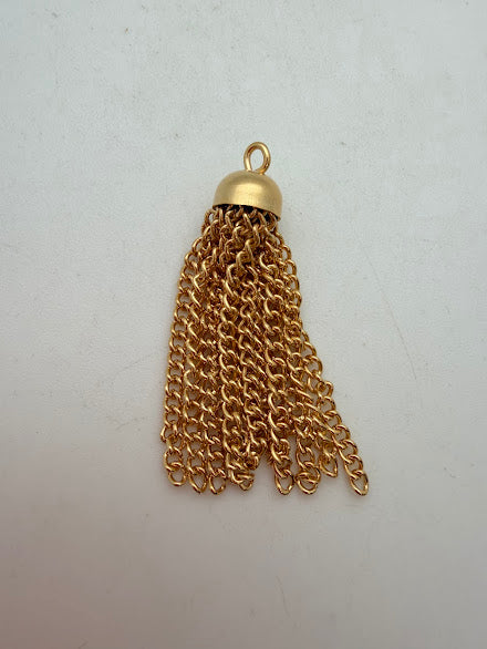 Vintage Metal Tassel 1.75" Gold