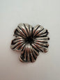 Vintage Flower Pendant 45mm Silver Metallic