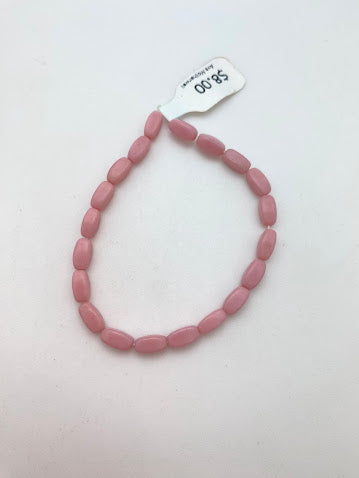 Vintage Glass 4 sided 8x4mm Pink - VBE-1114-B