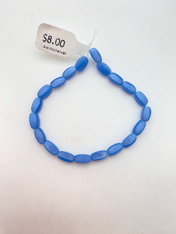 Vintage Glass 4 sided 8x4mm Lt Blue - VBE-1115-D