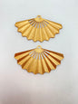 Vintage Metal Fan 54x31mm Gold Matte