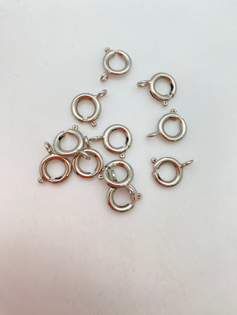 Vintage Metal Clasp 9mm Silver