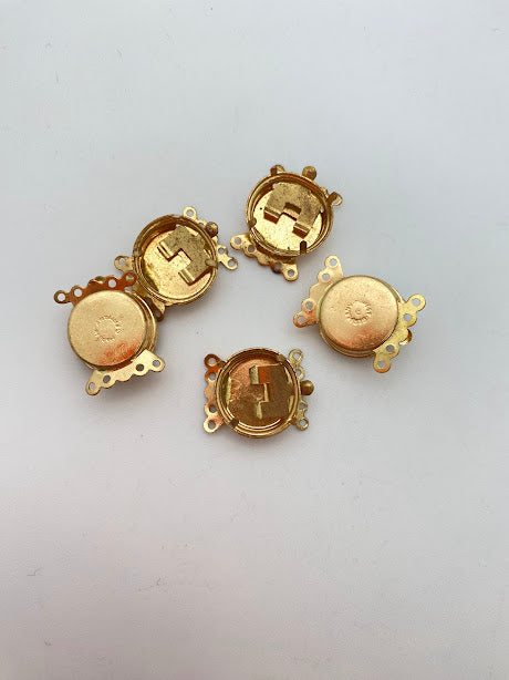 Vintage Metal Clasp 14mm Gold