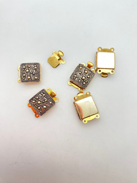 Vintage Metal Clasp 14mm Gold