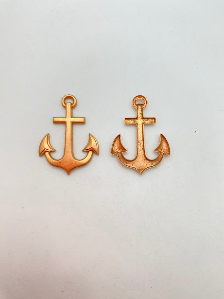 Vintage Metal Anchor 30x22mm Gold