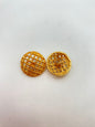 Vintage Metal Button 25mm Gold