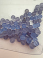 Vintage Glass Round 8mm Periwinkle Matte