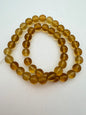 Vintage Glass Round 8mm Citrine