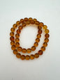 Vintage Glass Round 8mm Topaz