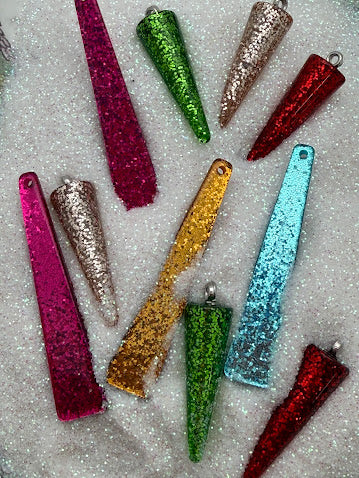 Laser cut piece 50mm Triangle - Amber