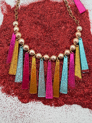 Laser cut piece 50mm Triangle - Amber