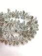 Vintage Glass Twisted Drop 8x6mm Gray - VBE-1151-C
