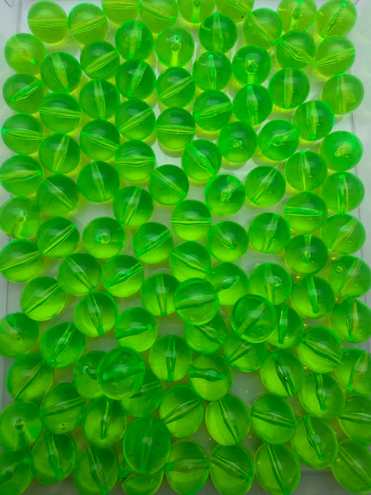 Round 8mm Neon Green