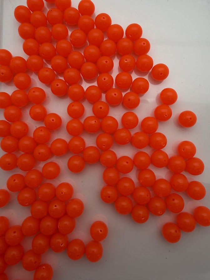 Round 8mm Neon Orange