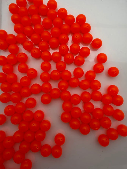 Round 8mm Neon Orange