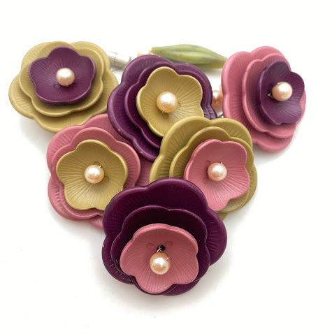Flower Set 48, 38, 28mm Pink