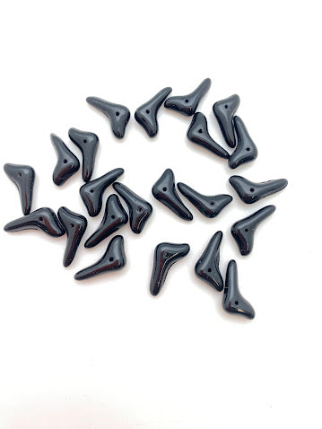 Vintage Glass Bird 16x8mm Jet - VBE-0852-C