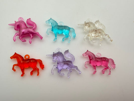Horse Charm 45mm Transparent Pink