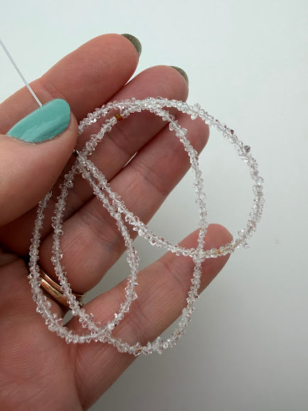Herkimer Diamond 3mm Bead Strand
