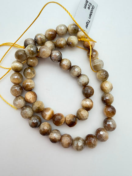 Godden Tiger Eye Faceted 8mm Bead Strand