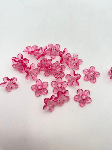 Flower Cap 14mm Hot Pink