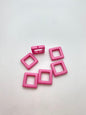 Square Frame Bead 19mm Pink