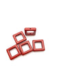 Square Frame Bead 19mm Brick