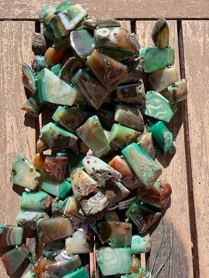 Graduated Natural Druzy Focal Beads
